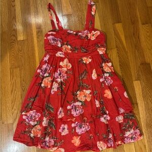 Abercrombie & Fitch Red Floral Dress